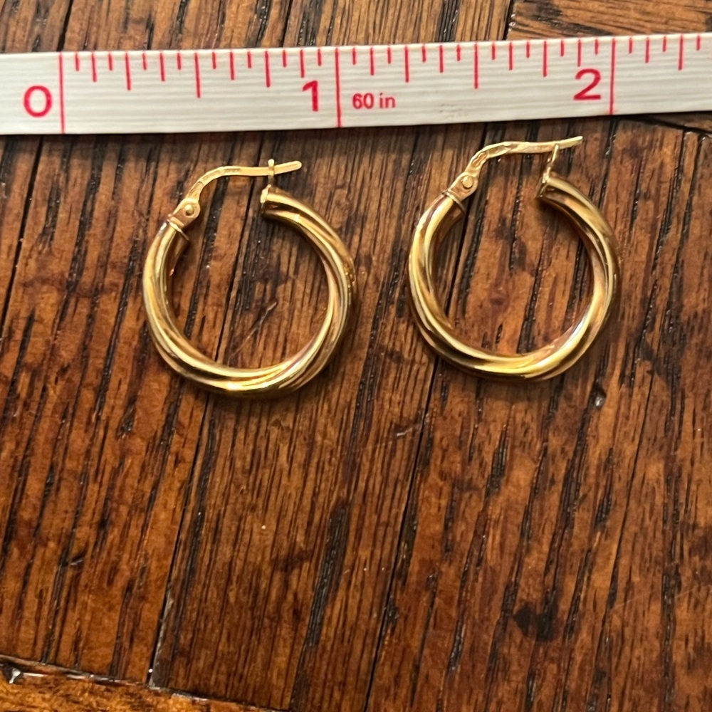 Vintage Gold Plated Hoop Earrings